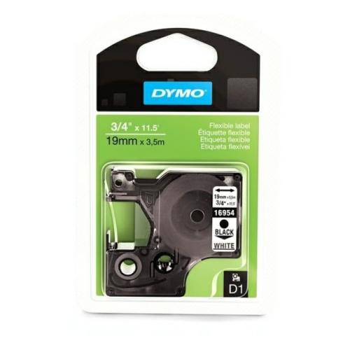 Dymo Banda de inscriptionare Letra Tag negru pe alb (16960 / S0718070), 19mm, laminat