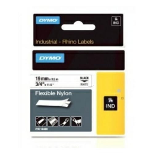 Dymo Banda de culoare negru pe alb (18759 / S0718120), 19mm, laminat flexibil