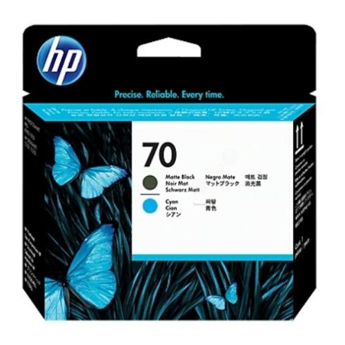 HP Cap de presiune negru mat / cian (C9404A / 70)