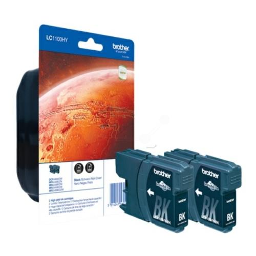 Brother Cartus cu cerneala negru (LC1100HYBKBP2DR) (Pachet dublu, high capacity)