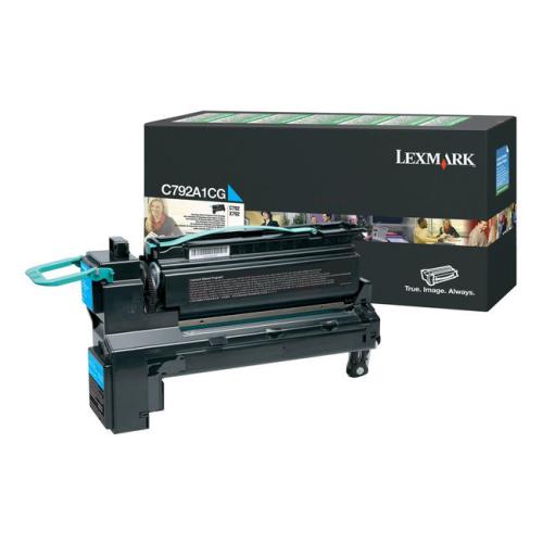 Lexmark Toner cian (C792A1CG / 0C792A1CG) (Returnare)