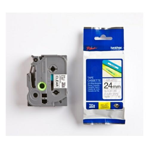 Brother Banda de inscriptionare negru pe transparent (TZE151), 24mm, laminat