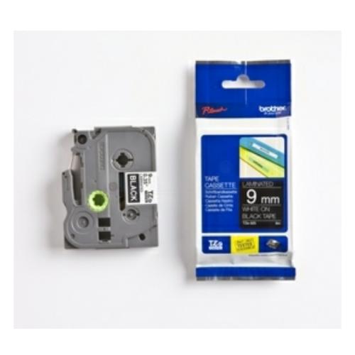 Brother Banda de inscriptionare alb pe negru (TZE325), 9mm, laminat