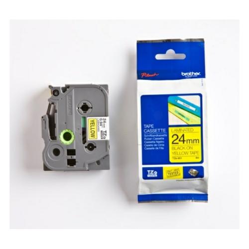 Brother Banda de inscriptionare negru pe galben (TZE651), 24mm, laminat