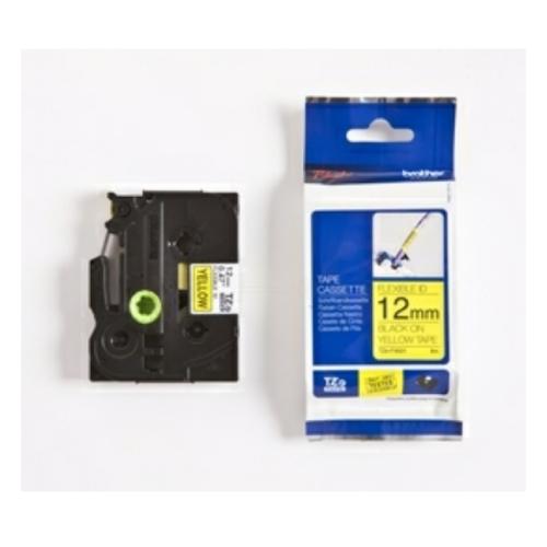 Brother Banda de inscriptionare negru pe galben (TZEFX631), 12mm, laminat flexibil
