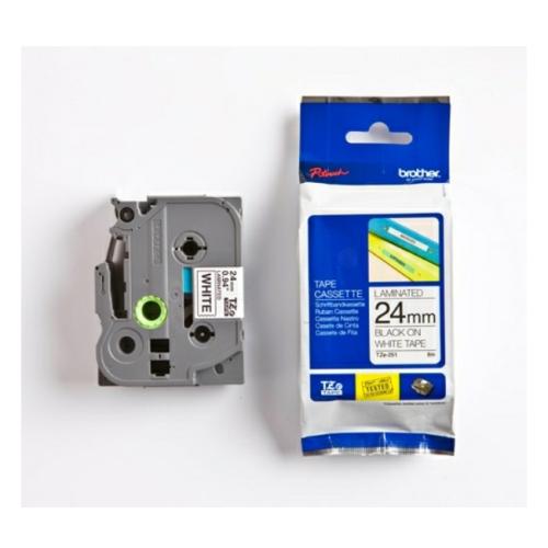 Brother Banda de inscriptionare negru pe alb (TZE251), 24mm, laminat