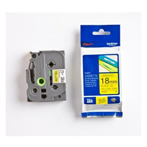 Brother Banda de inscriptionare negru pe galben (TZE641), 18mm, laminat