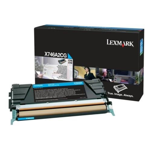 Lexmark Toner cian (X746A2CG / 0X746A2CG)