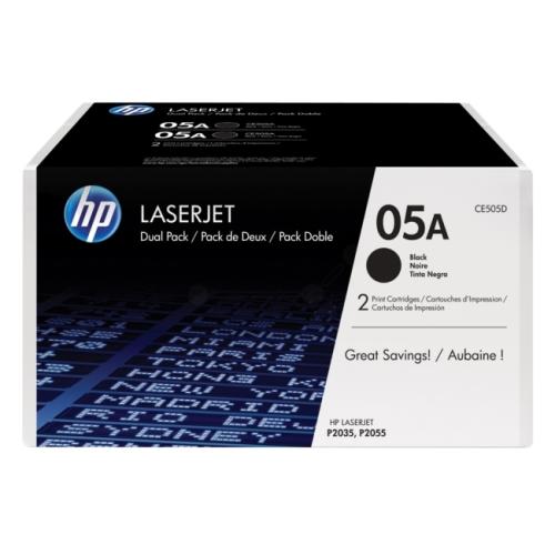 HP Toner negru (CE505D / 05A) (Pachet dublu)