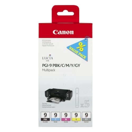 Canon Cartus cu cerneala fotografie neagrăgrafie / cian / magenta / galben / gri (1034B013 / PGI9) (multipack)