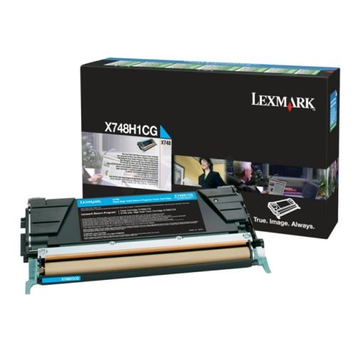Lexmark Toner cian (X748H1CG / 0X748H1CG) (Returnare)