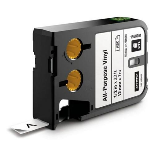 Dymo Etichete negru pe alb (1868751), 12mm