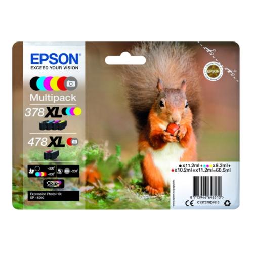 Epson Cartus cu cerneala negru / cian / magenta / galben / roșu / gri (C13T379D4010 / 378XL478XL) (multipack, high capacity)