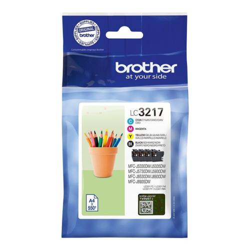 Brother Cartus cu cerneala negru / cian / magenta / galben (LC3217VALDR) (multipack)