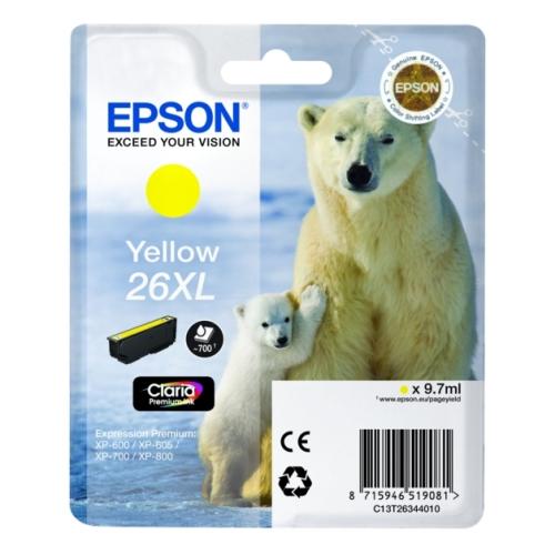 Epson Cartus cu cerneala galben (C13T26344012 / 26XL) (high capacity)