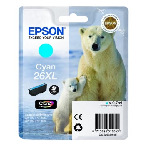 Epson Cartus cu cerneala cian (C13T26324012 / 26XL) (high capacity)