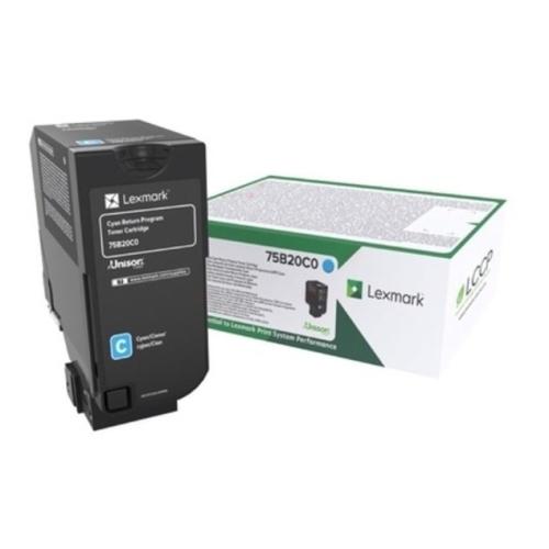Lexmark Toner cian (75B20C0 / 075B20C0) (Returnare)