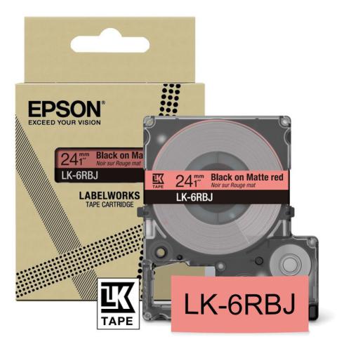 Epson Etichete negru / roșu (C53S672073 / LK6RBJ)