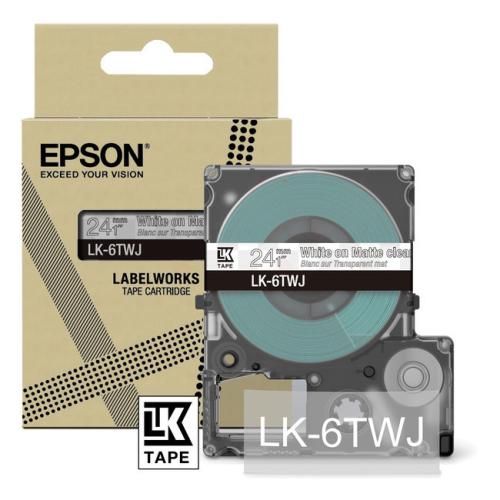 Epson Etichete transparent / alb (C53S672070 / LK6TWJ)