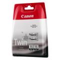 Canon Cartus cu cerneala negru (8190A002 / BCI15BK) (Pachet dublu)