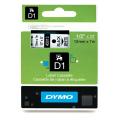 Dymo Etichete negru pe alb (45013 / S0720530), 12mm, laminat
