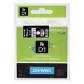 Dymo Etichete alb pe negru (53721 / S0721010), 24mm, laminat