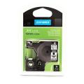 Dymo Banda de inscriptionare Letra Tag negru pe alb (16960 / S0718070), 19mm, laminat