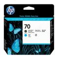 HP Cap de presiune negru mat / cian (C9404A / 70)