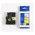 Brother Banda de inscriptionare negru pe galben (TZEFX641), 18mm, laminat flexibil