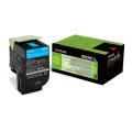 Lexmark Toner cian (80C2XC0 / 802XC) (Returnare, high capacity)