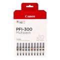 Canon Cartus cu cerneala fotografie neagră / negru mat / cian / magenta / galben / fotografiegrafie cian / magenta fotografiegrafie / roșu / gri / optimizer (4192C008 / PFI300) (multipack)